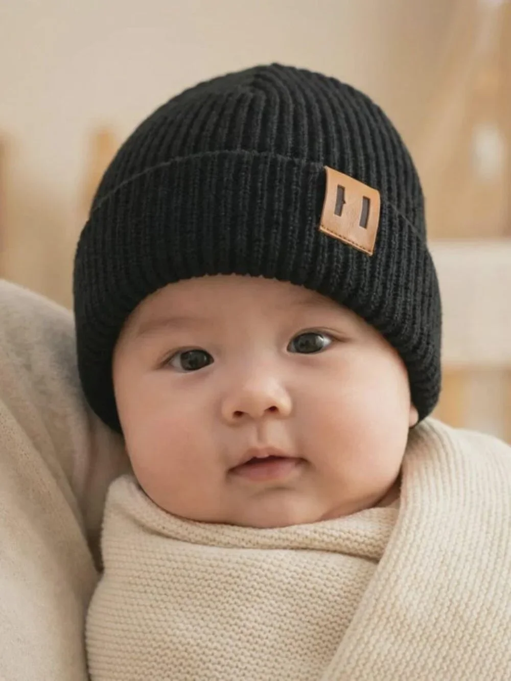 3-Pack Baby Beanies - Soft Cozy Knit Hats for Infants